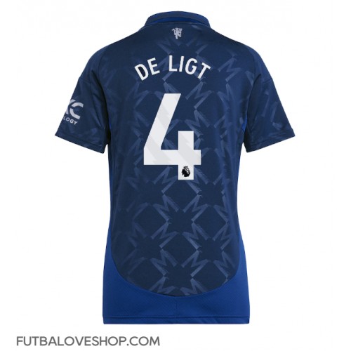 Dres Manchester United Matthijs de Ligt #4 Preč pre Ženy 2024-25 Krátky Rukáv